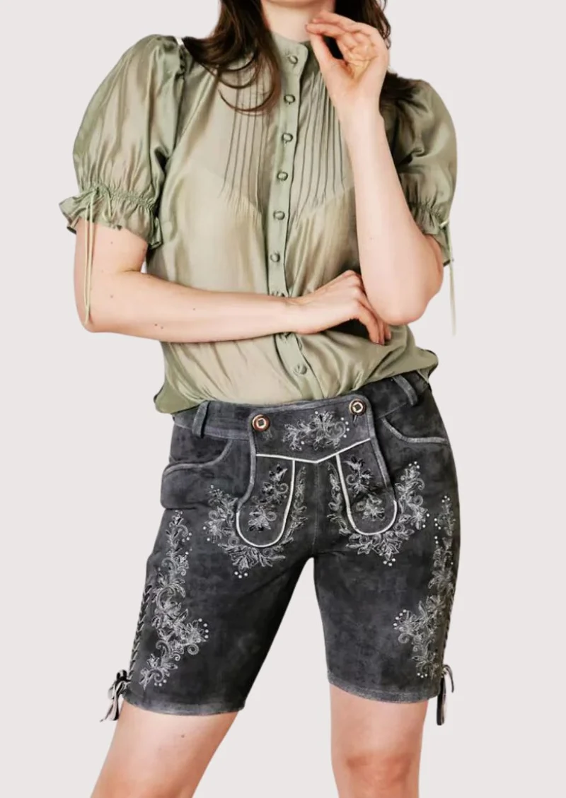 Women’s Charcoal Alpine Lederhosen