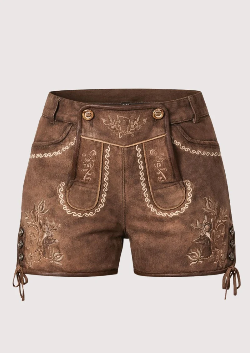 Women’s Bavarian Brown Lederhosen