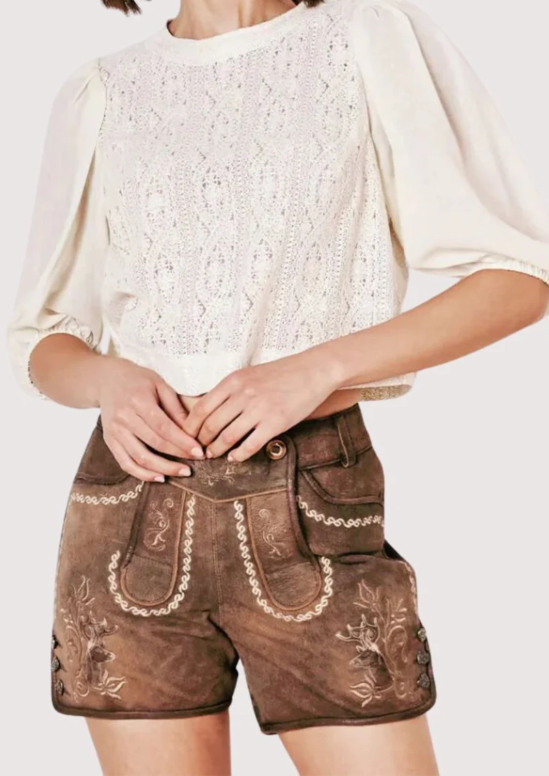 Women’s Bavarian Brown Lederhosen