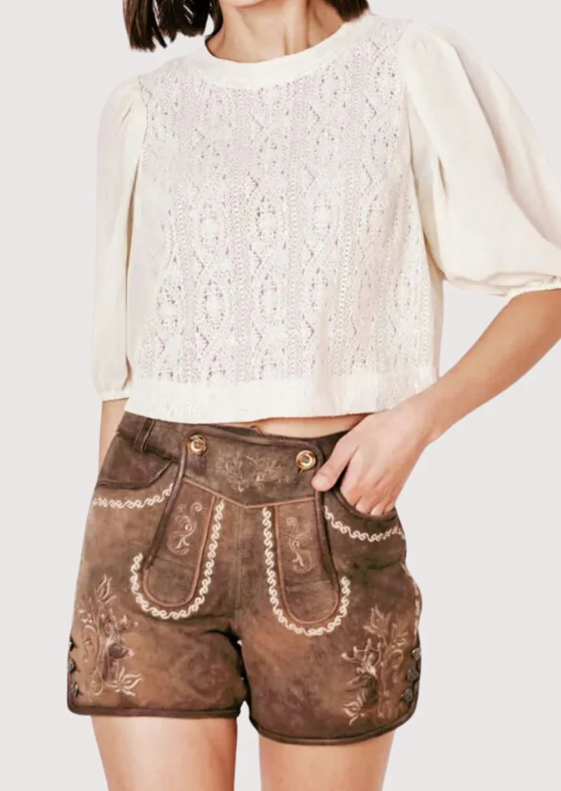 Women’s Bavarian Brown Lederhosen
