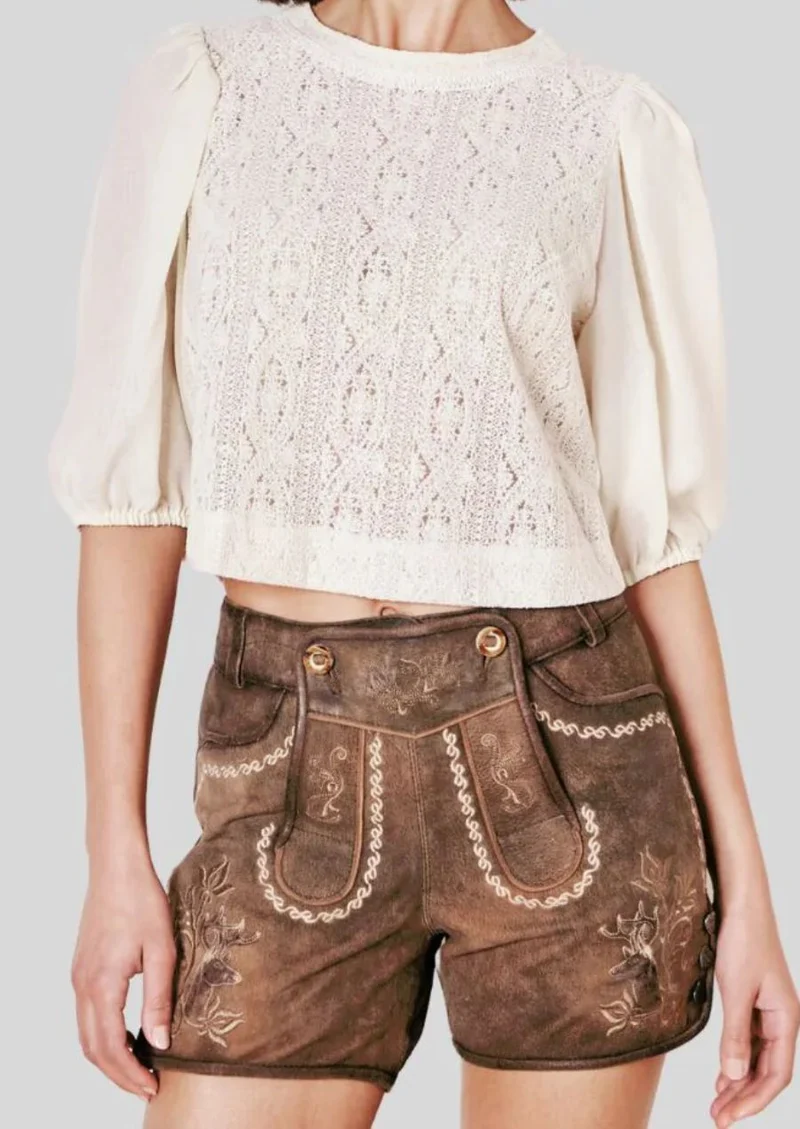 Women’s Bavarian Brown Lederhosen