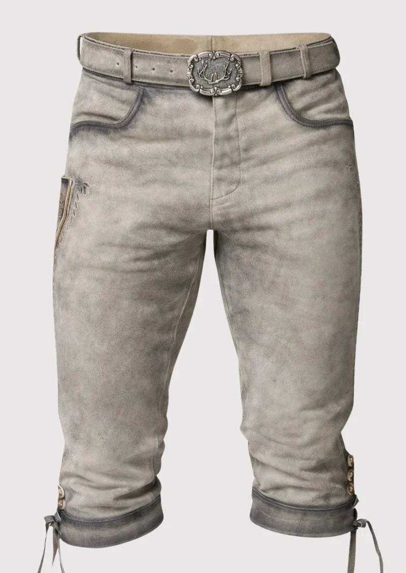 Mens Alpine Stone Grey Bundhosen