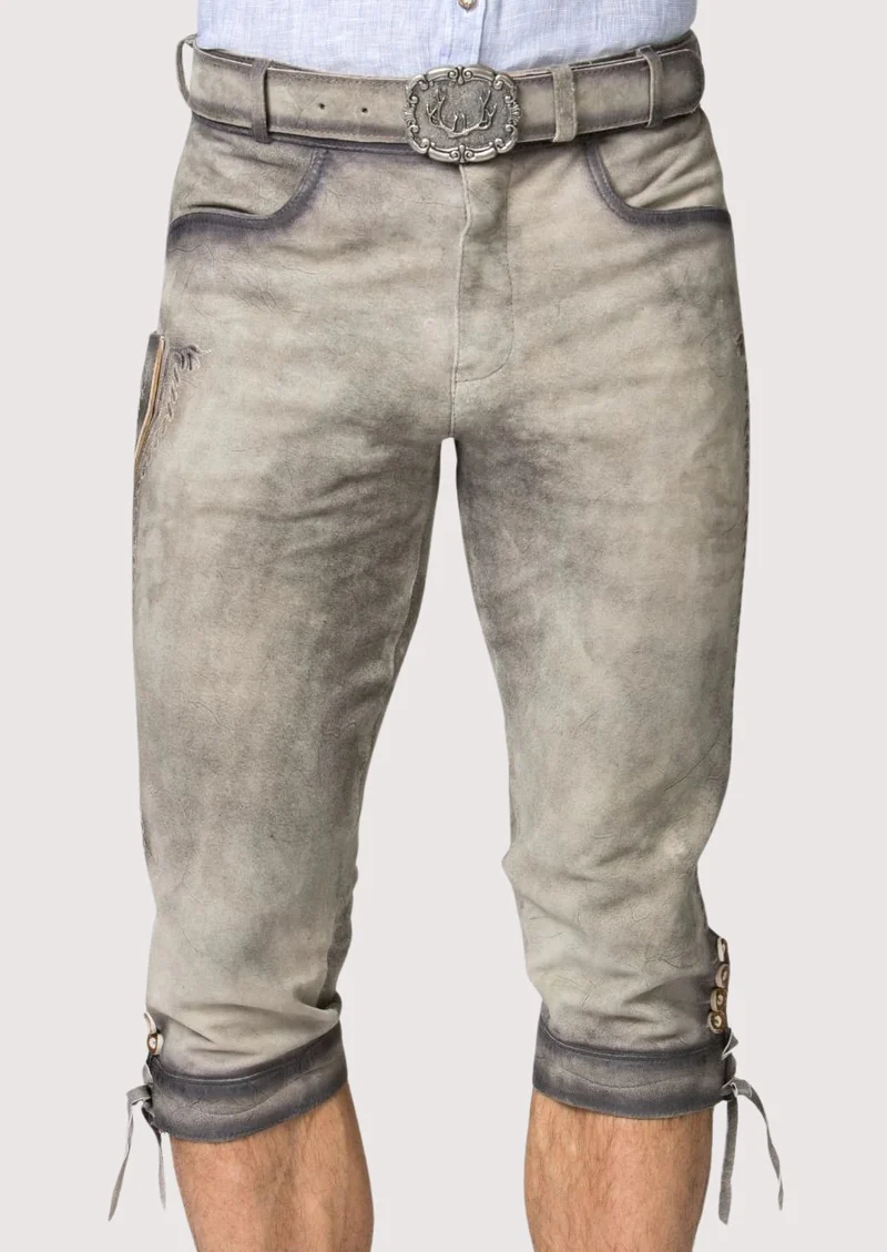 Mens Alpine Stone Grey Bundhosen
