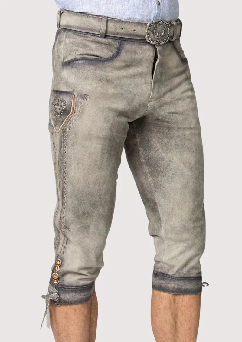 Mens Alpine Stone Grey Bundhosen