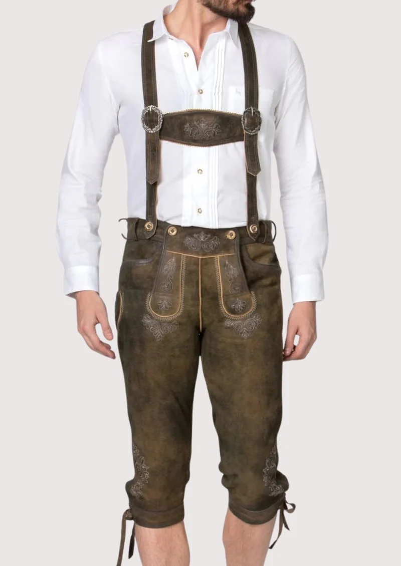 Mens Alpine Rustic Brown Bundhosen