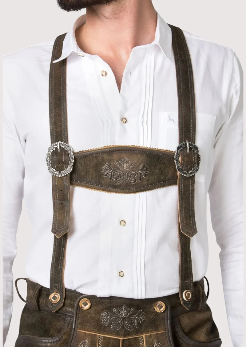 Mens Alpine Rustic Brown Bundhosen