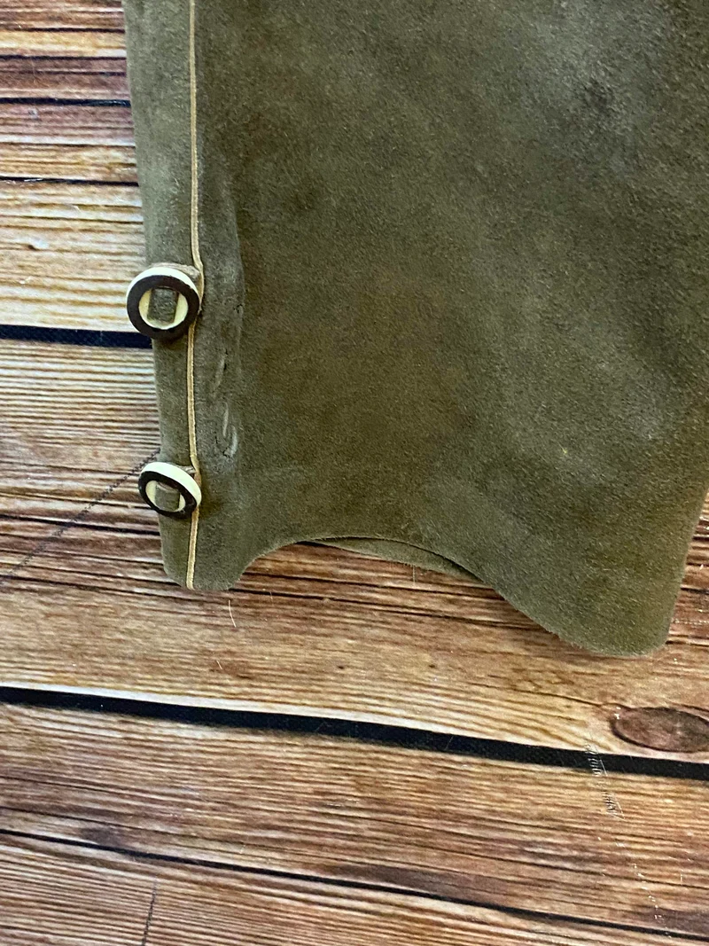 Vintage Trachten Lederhose Herren grün Gr. 56 Echtleder
