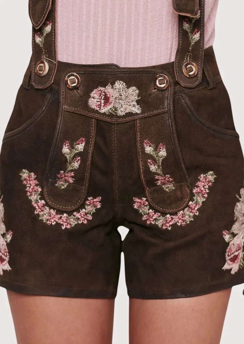 Women’s Brown Suede Lederhosen