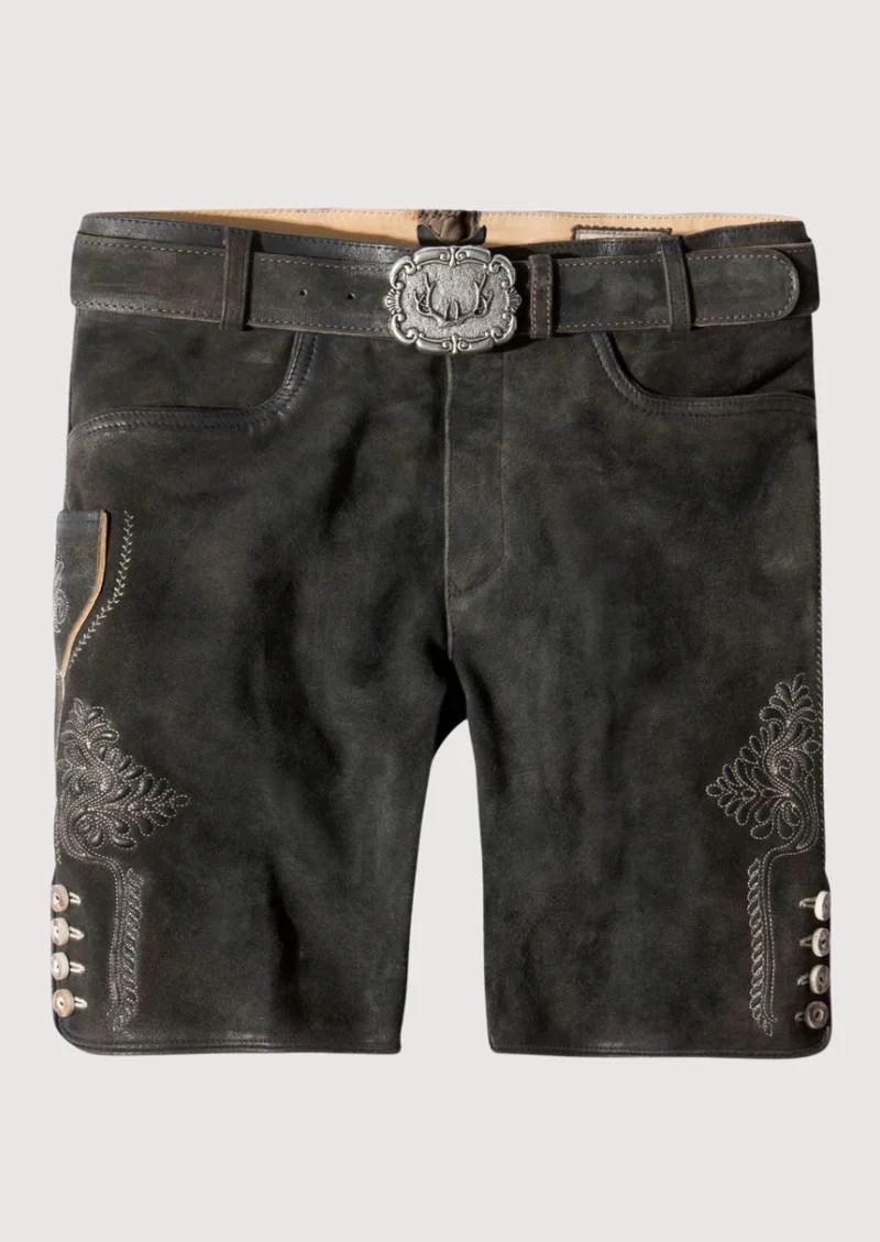 Men’s Black Leather Lederhosen