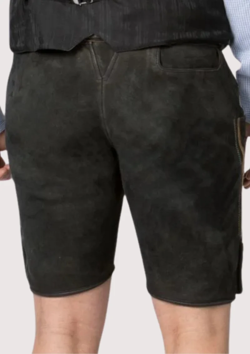 Men’s Black Leather Lederhosen