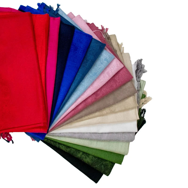 Halstuch aus Viscose - Stola Schal 185 x 70 cm | Hellbraun