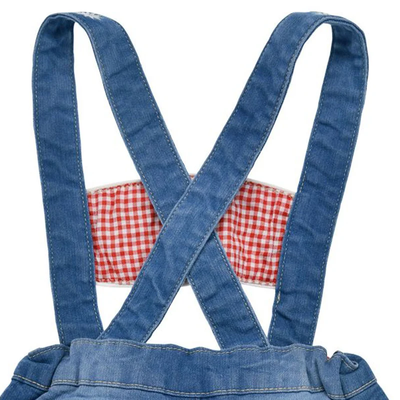 BONDI Baby Jungen Jeans Latzshort "Gipfelkraxler" 91845 | Blue denim