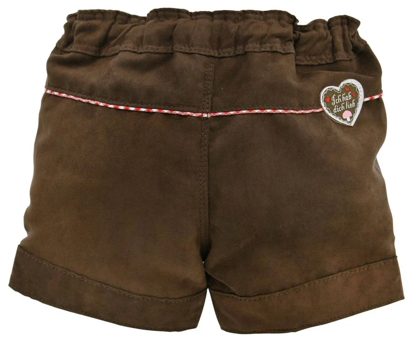 BONDI Mädchen Kunstleder Shorts Hose "Alpenglück" 86277 | Braun