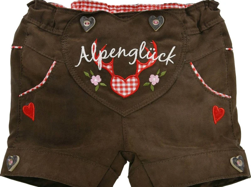 BONDI Mädchen Kunstleder Shorts Hose "Alpenglück" 86277 | Braun