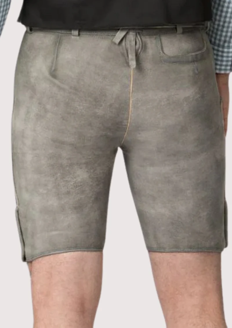 Men’s Grey Leather Lederhosen