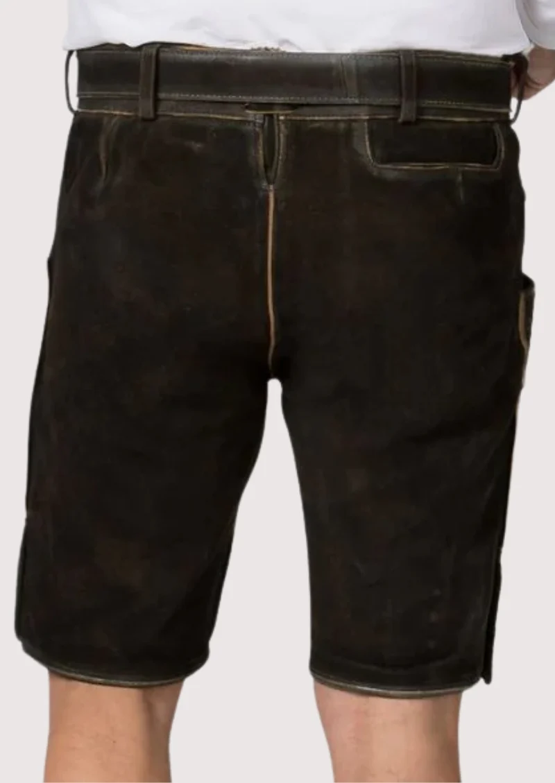 Mens Deep Brown Classic Lederhosen