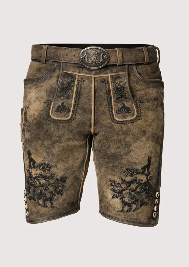 Mens Hunter Crest Alpine Lederhosen