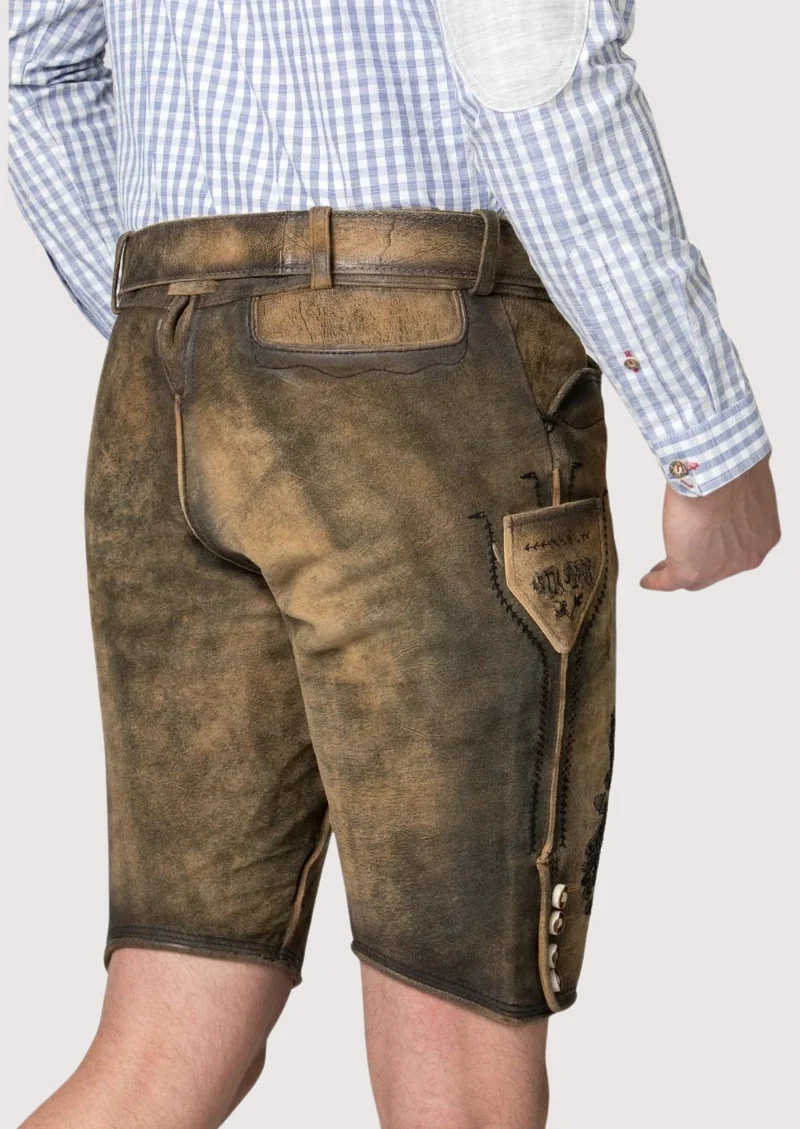 Mens Hunter Crest Alpine Lederhosen