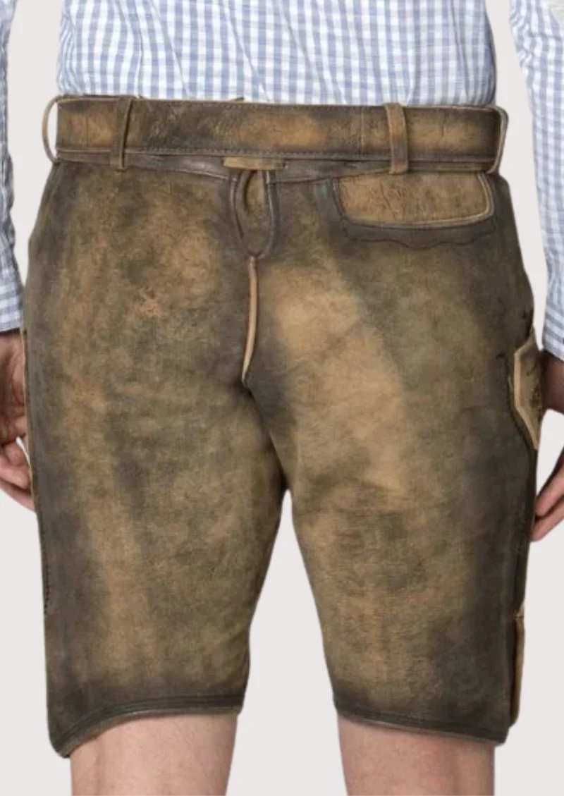 Mens Hunter Crest Alpine Lederhosen