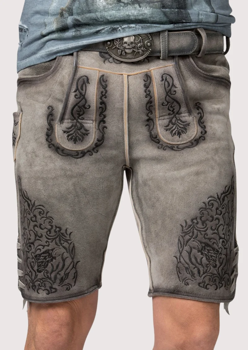 Men Alpine Grey Heritage Lederhosen