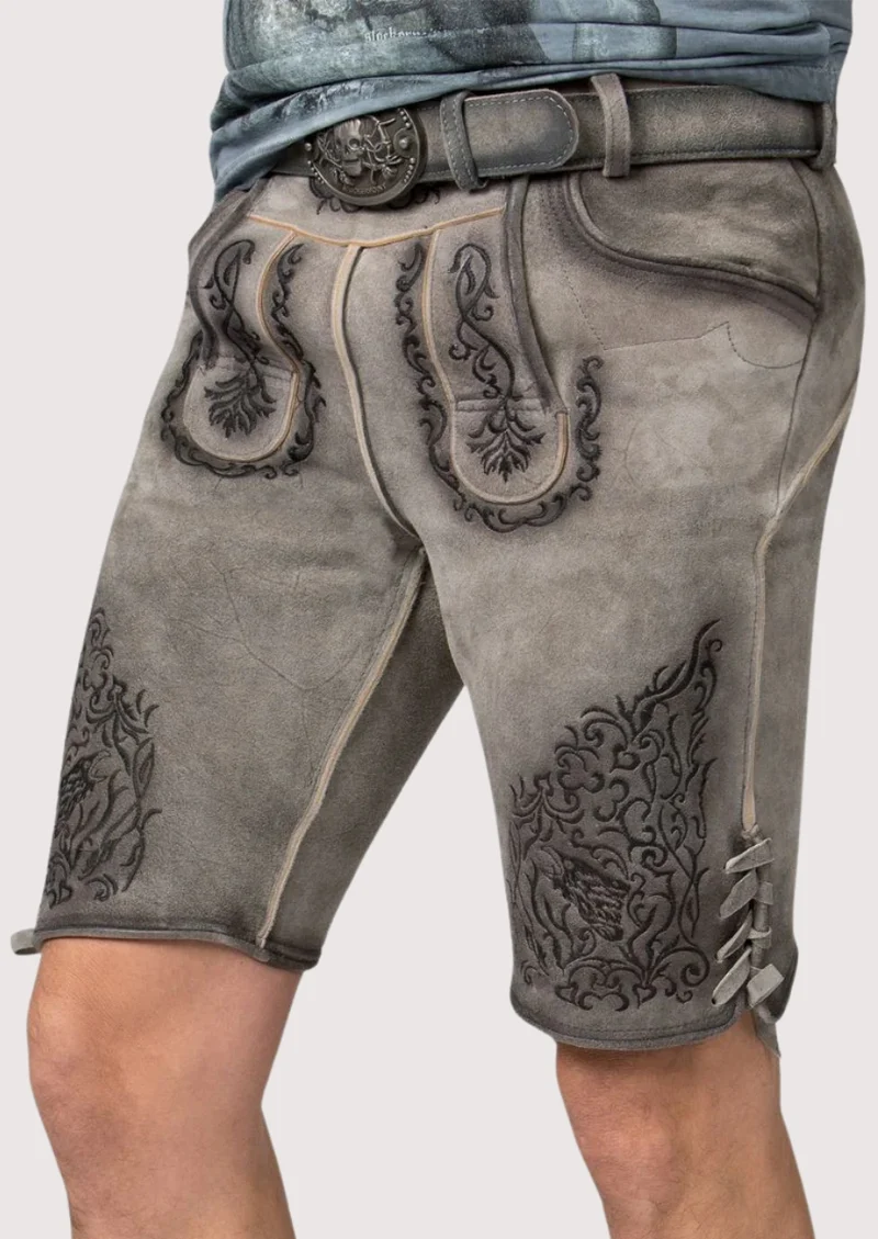 Men Alpine Grey Heritage Lederhosen