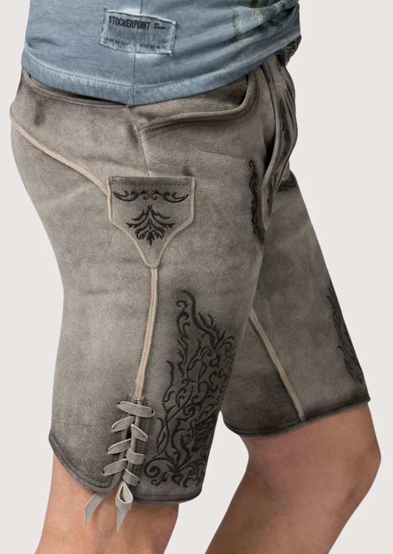Men Alpine Grey Heritage Lederhosen