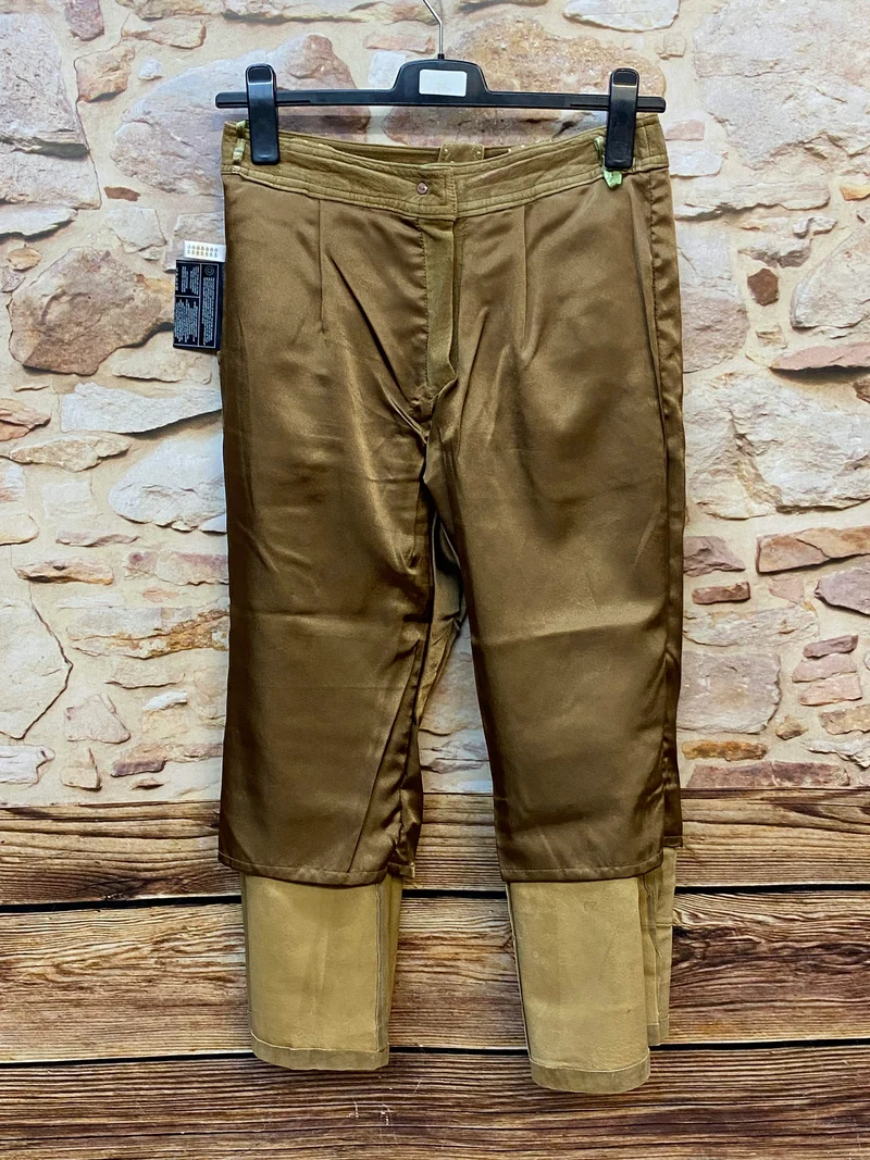 Vintage Damen Lederhose Gr. 40 – lange Trachtenhose aus echtem Leder