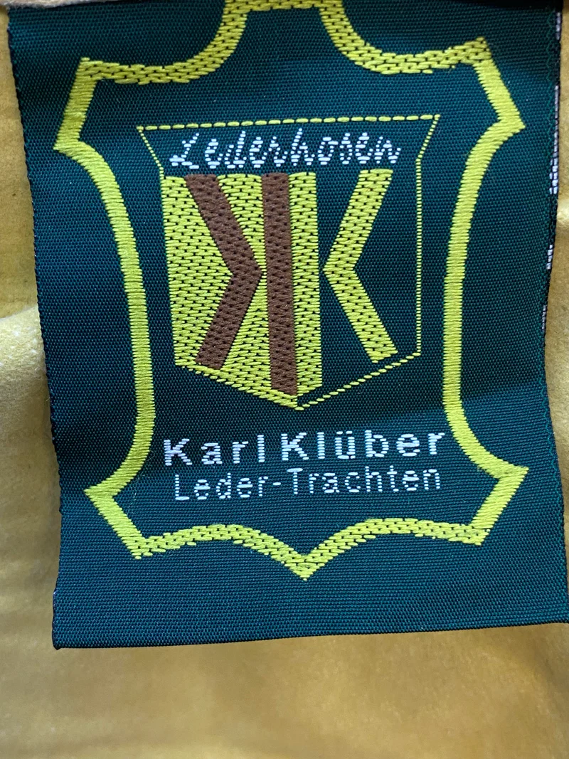 Vintage Damen Lederhose Gr. 40 – Karl Kübler Leder-Trachten in Olivbraun