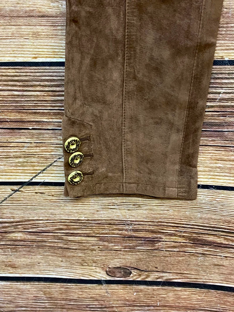 Vintage 80er/90er Damen Lederhose aus Echtleder Braun Gr. 42