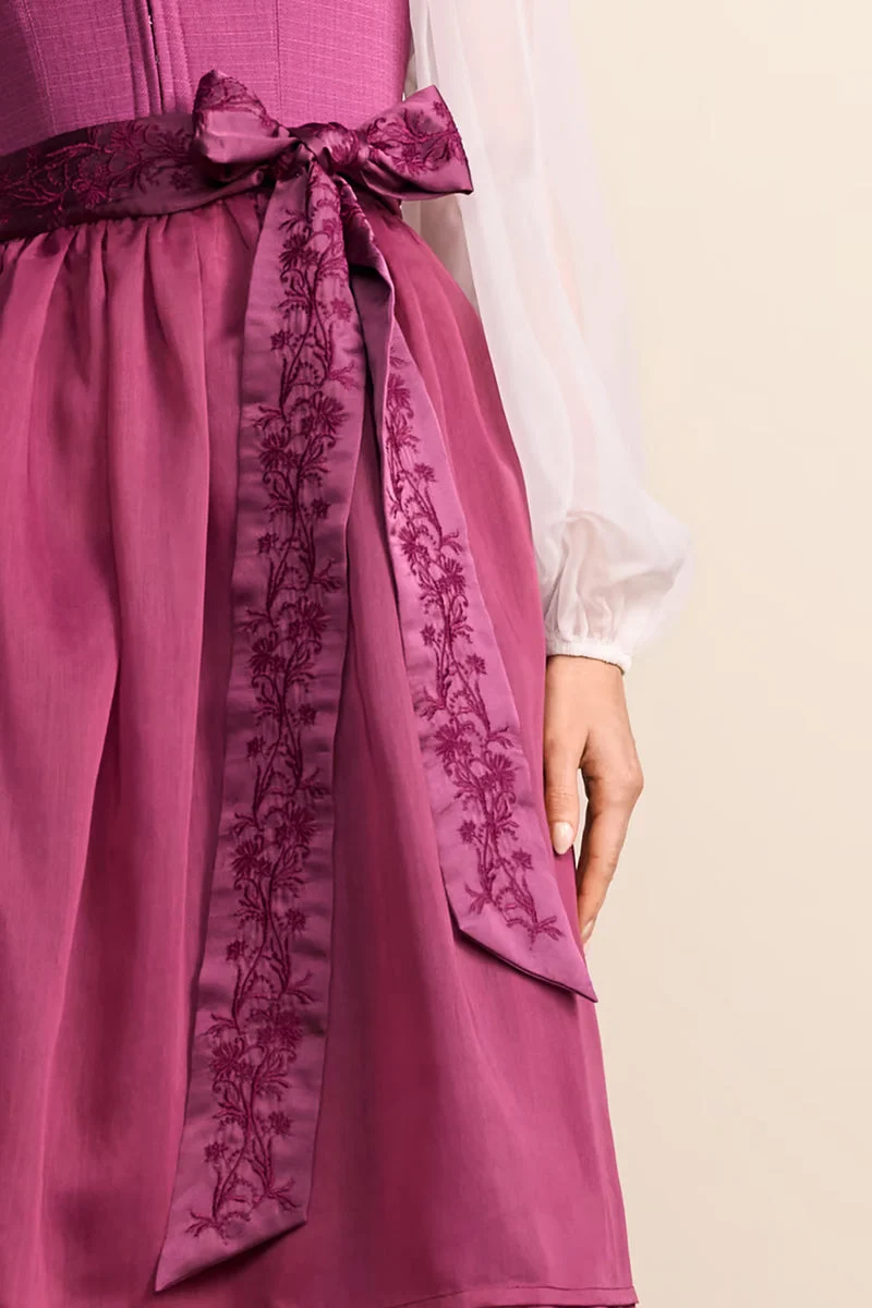 Krüger Rosaria Long Dirndl, Pink — 70cm 2pc Set