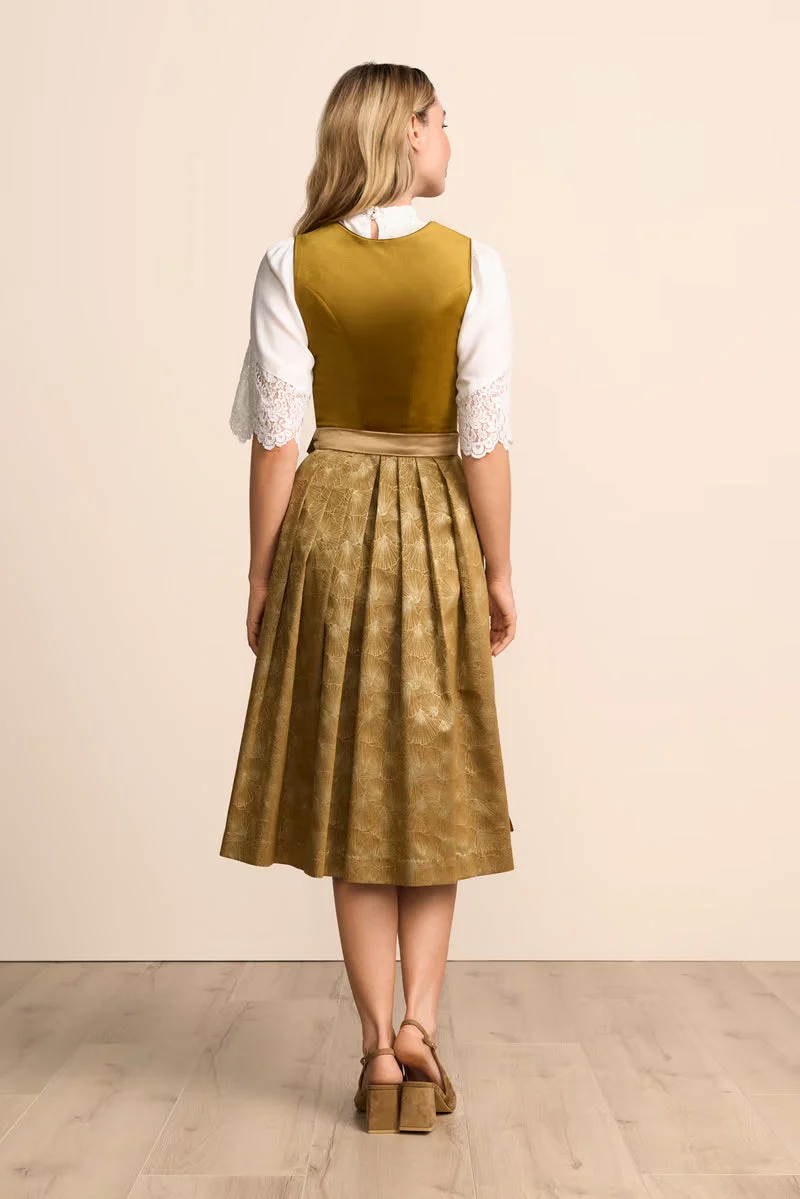 Kruger Myrcella Long Dirndl, Yellow — 70cm 2pc Set