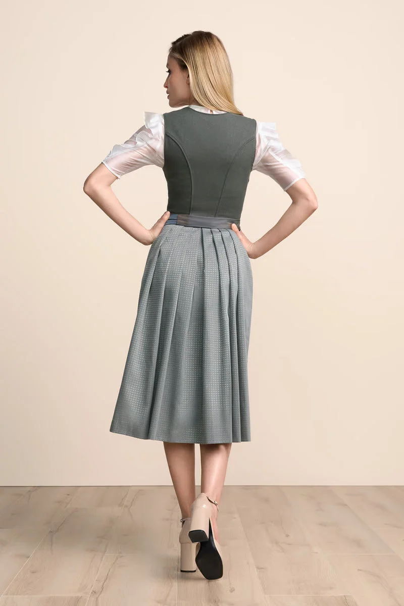 Kruger Long Dirndl 2pcs. 70cm "Judita" sage