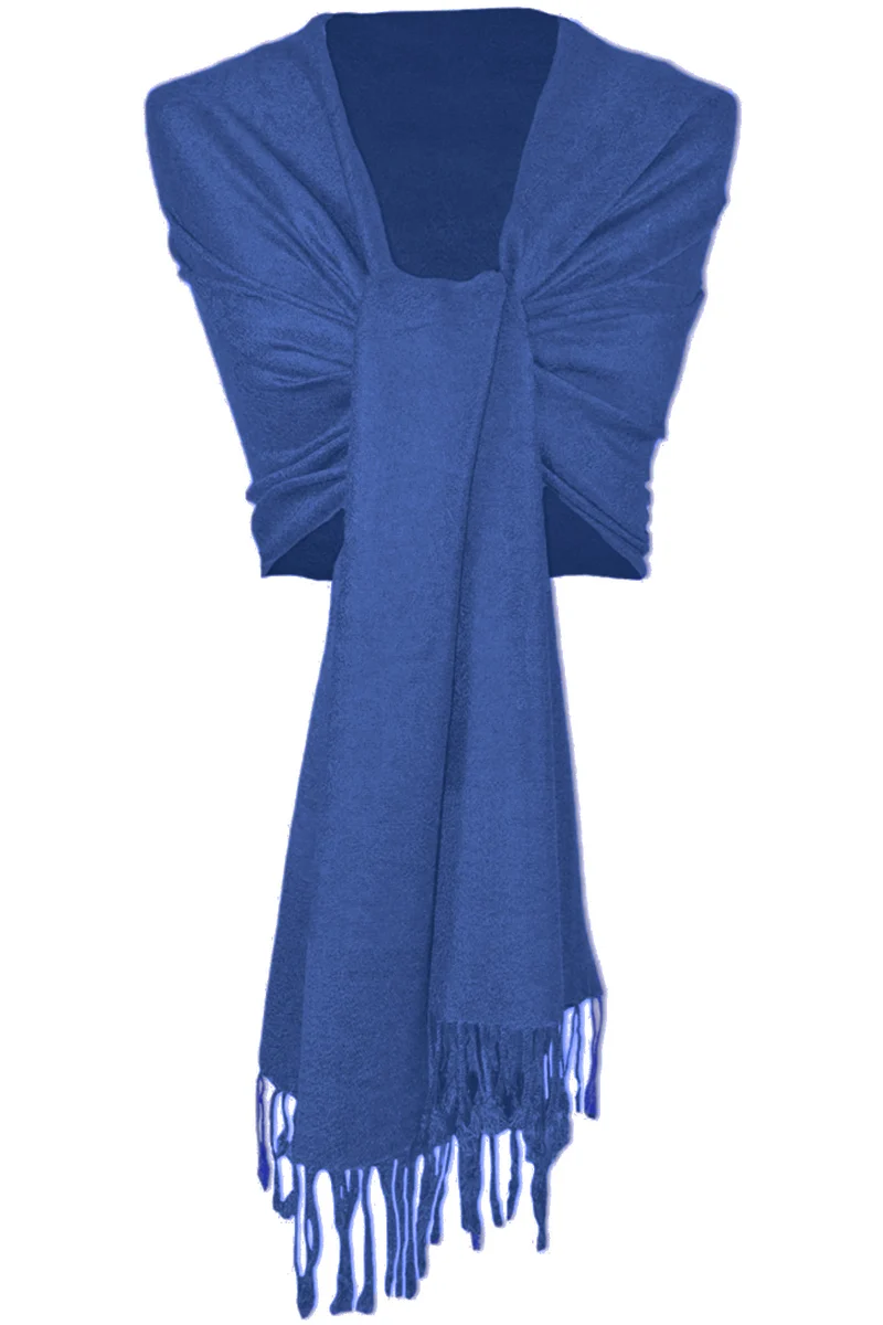 Halstuch aus Viscose - Stola Schal 185 x 70 cm | Jeansblau