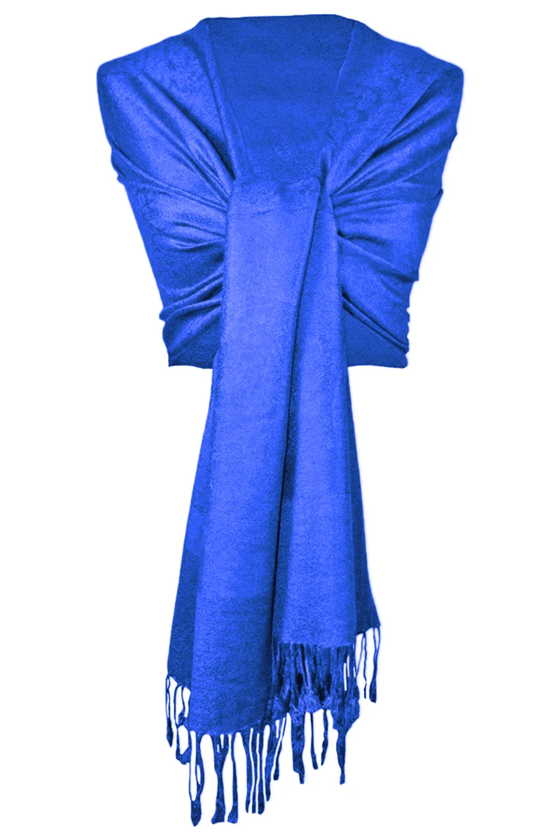 Halstuch aus Viscose - Stola Schal 185 x 70 cm | Royalblau