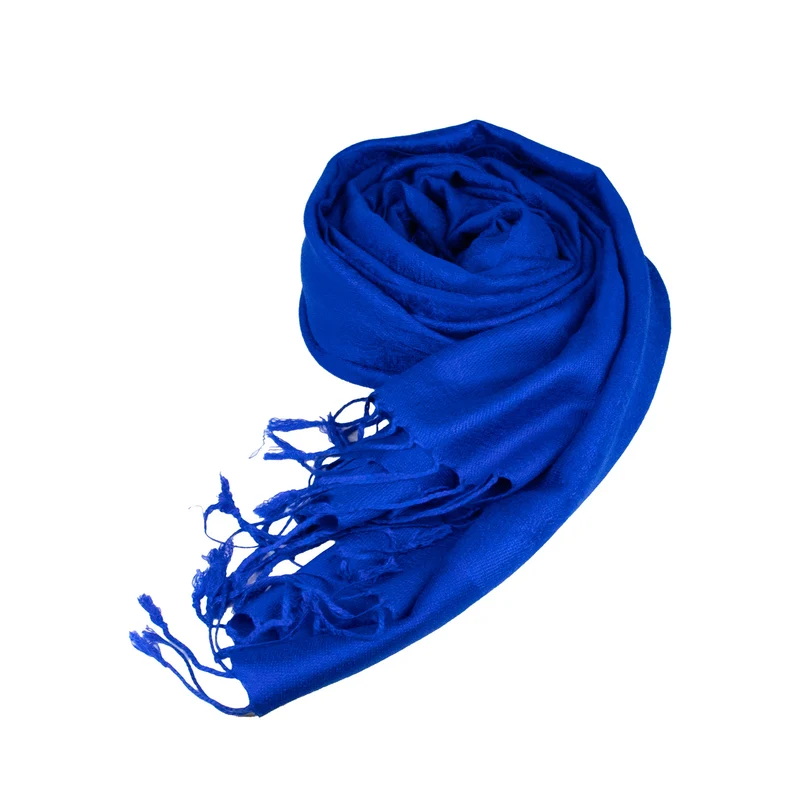 Halstuch aus Viscose - Stola Schal 185 x 70 cm | Royalblau