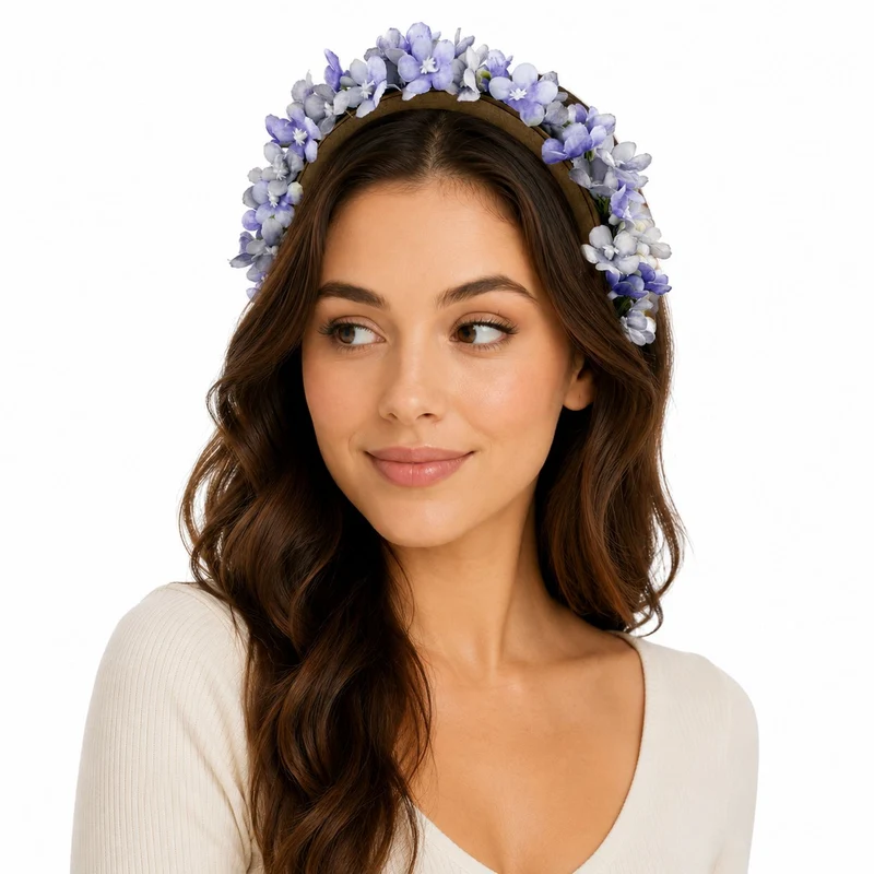 Blumen Haarreif "Marissa" mit zarten Blüten | Flieder