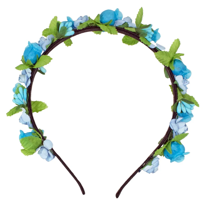 Blumen Haarreif "Liliana" mit Rosen | Türkis