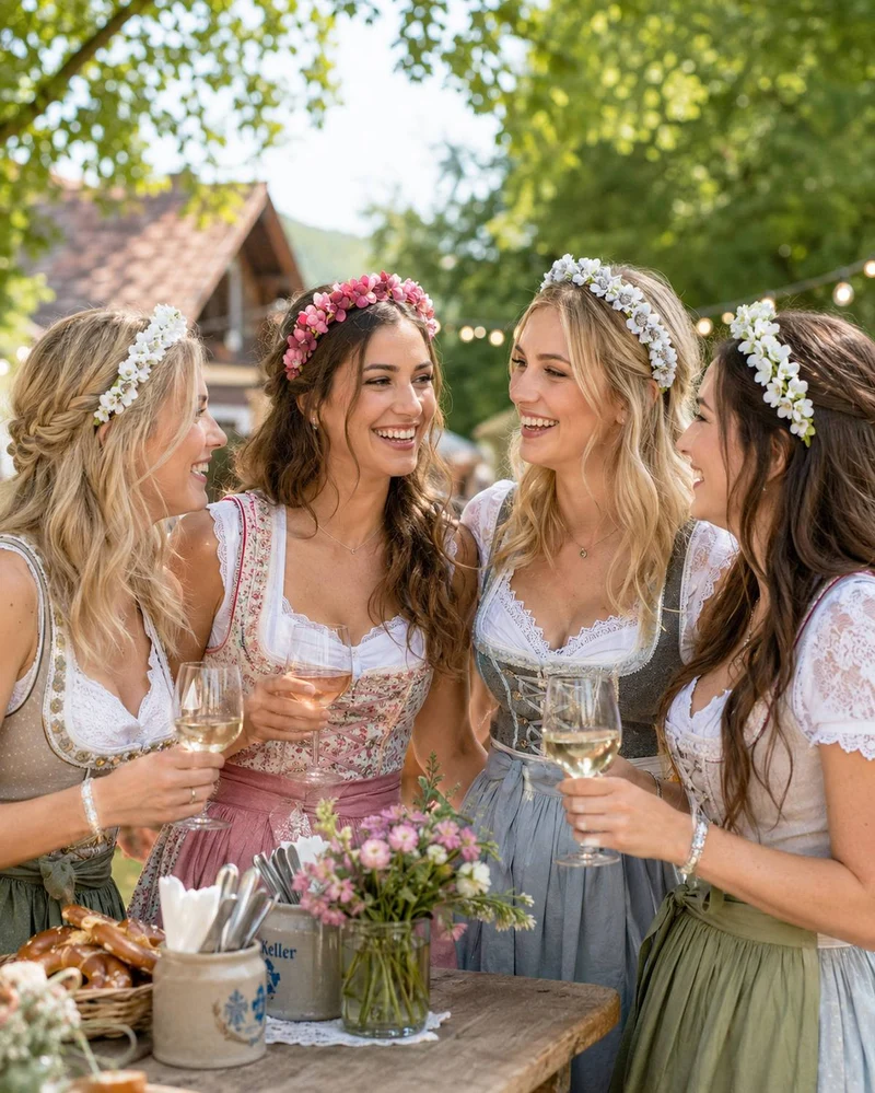 Blumen Haarreif "Elfe" - Schmaler Blütenkranz | Altrosa