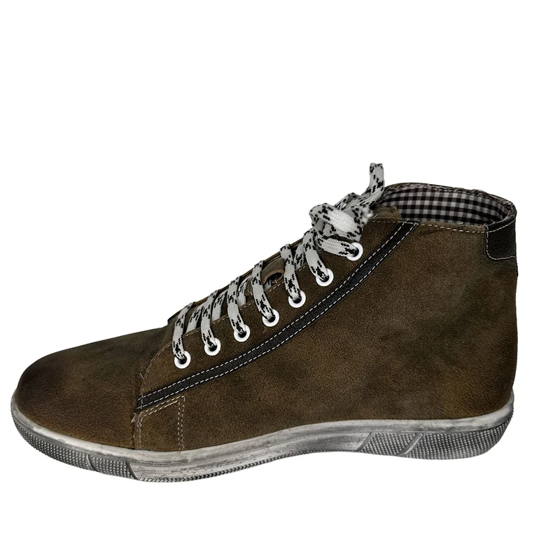 MADDOX Trachten Leder Schuhe Hohe Sneaker "Marinus" | Wood