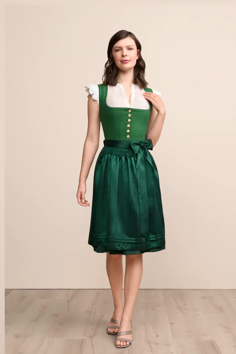 Kruger Midi Dirndl 2pcs. 60cm "Liska" green (36)