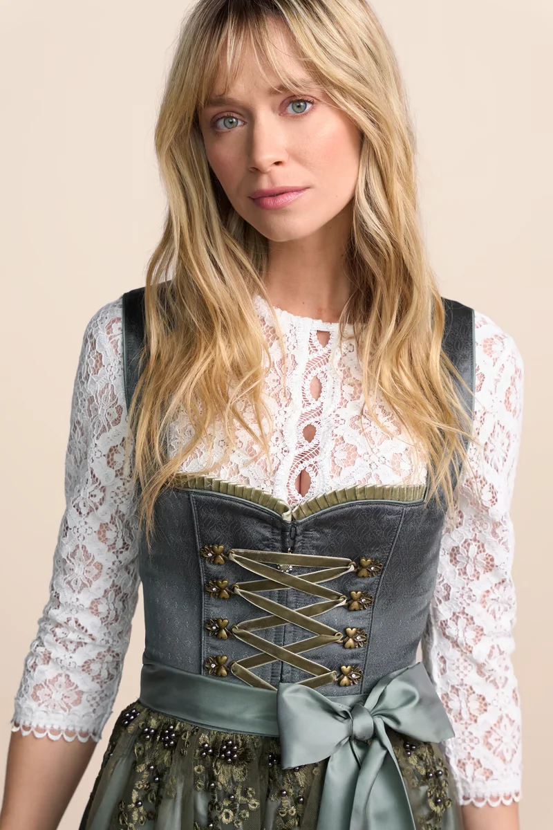 Kruger Long Dirndl 2pcs. 70cm "Lunessa" green