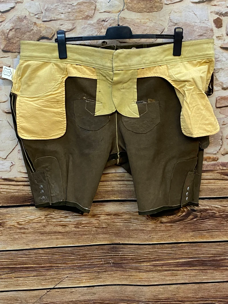 Kurze Trachtenlederhose Herren Gr. 64 – braune Stockerpoint Lederhose aus Echtleder