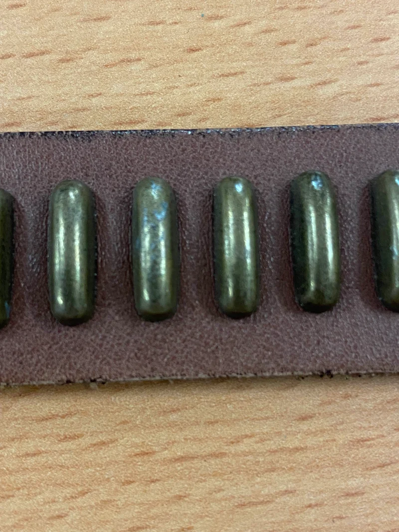 Vintage Ledergürtel mit Metalleinsätzen