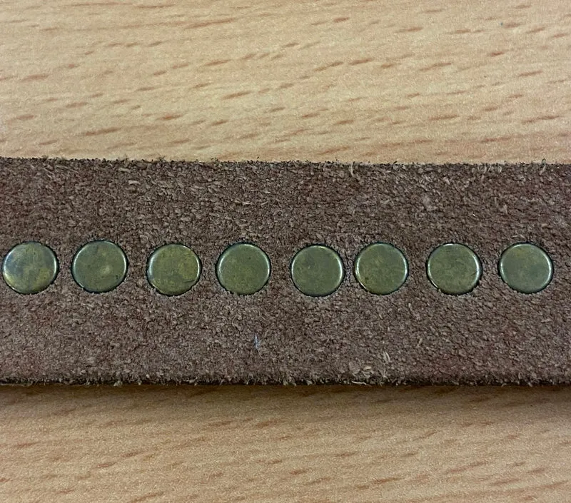 Vintage Ledergürtel mit Metalleinsätzen