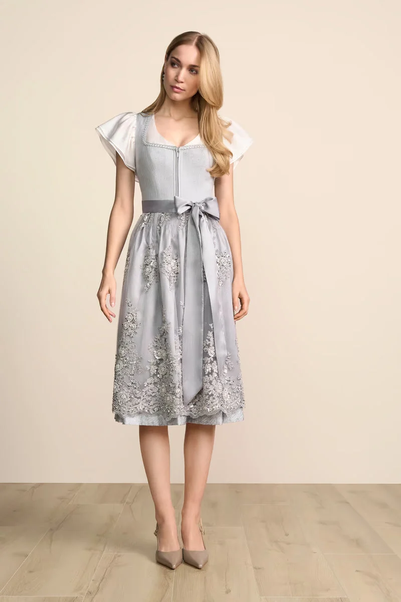 Kruger Long Dirndl 2pcs. 70cm "Joren" gray