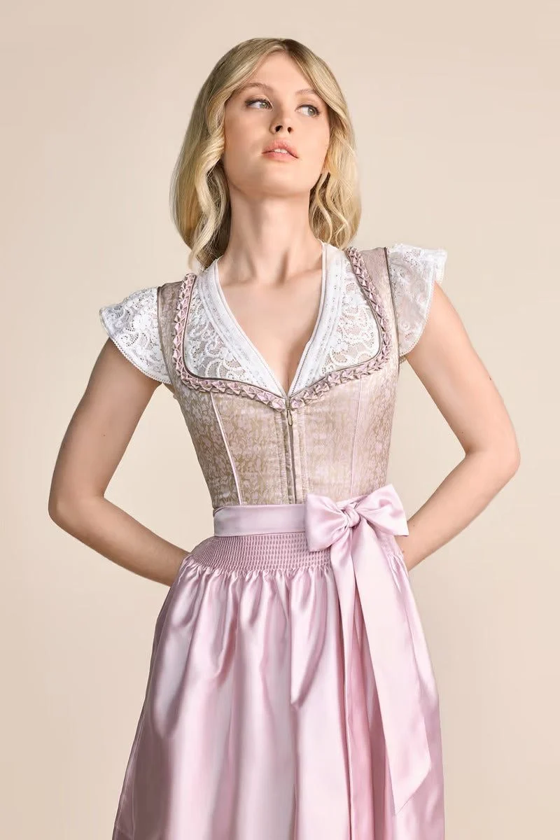 Kruger Mini Dirndl 2pcs. 50cm "Bruni" pink (38)