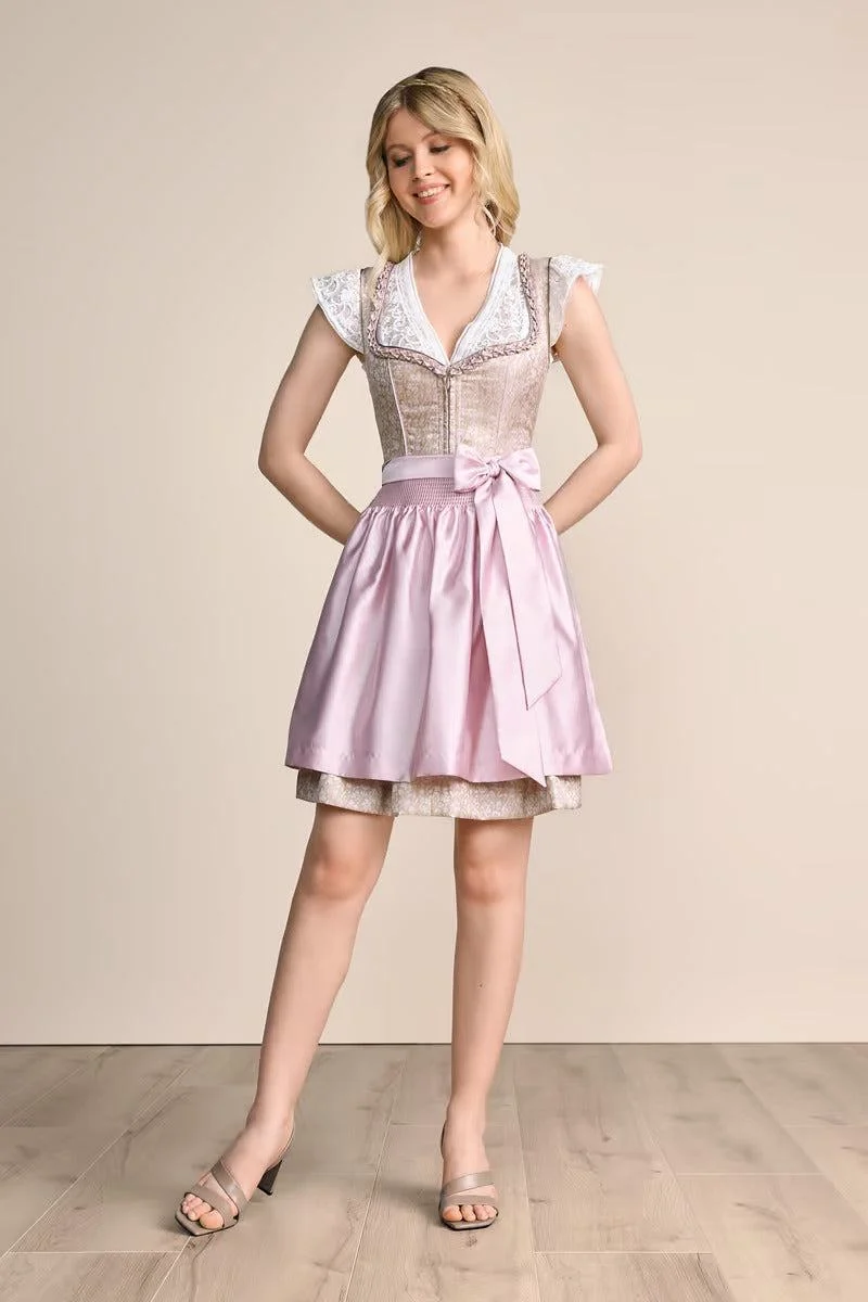 Kruger Mini Dirndl 2pcs. 50cm "Bruni" pink (38)