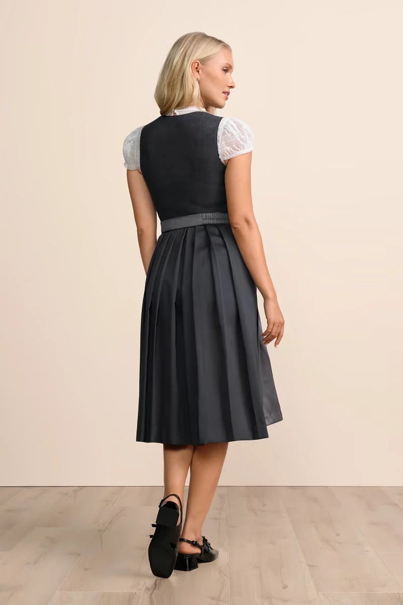 Kruger Long Dirndl 2pcs. 70cm "Evi" gray