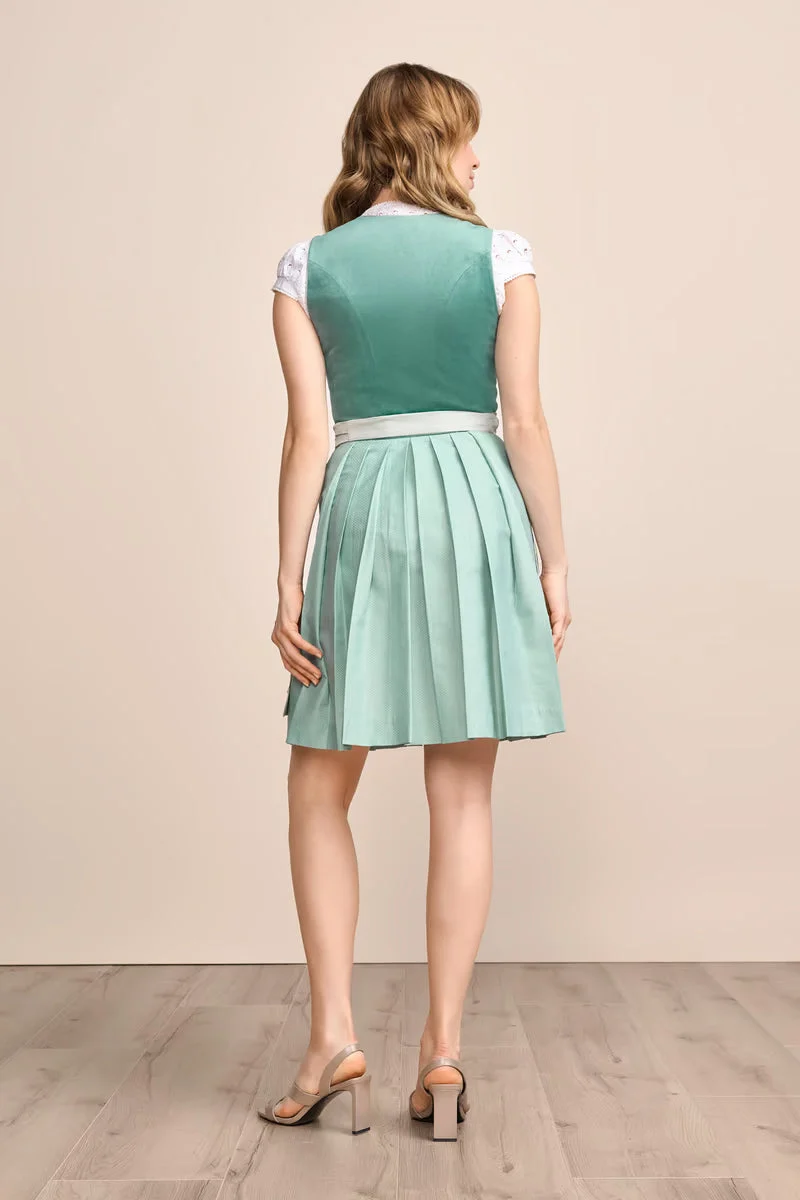 Kruger Mini Dirndl 2pcs. 50cm "Delea" green
