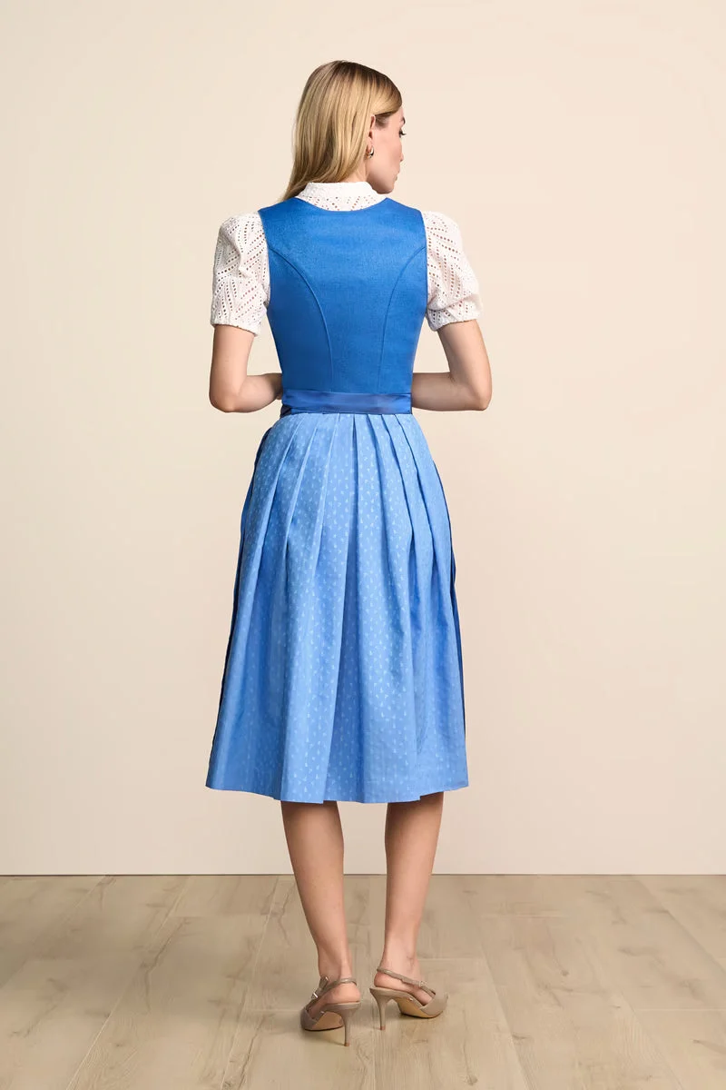 Kruger Long Dirndl 2pcs. 70cm "Oda" blue